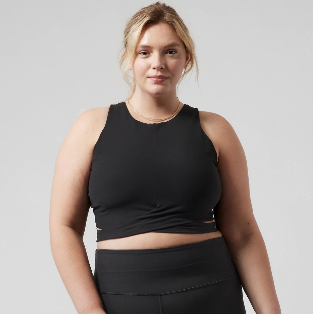 Athleta Conscious Crop Cut Out Bra D-DD, Brand NWT